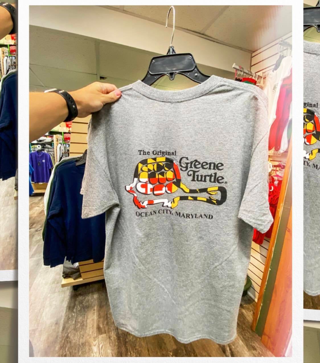MD Flag Gray Turtle Tee The Original Greene Turtle Apparel